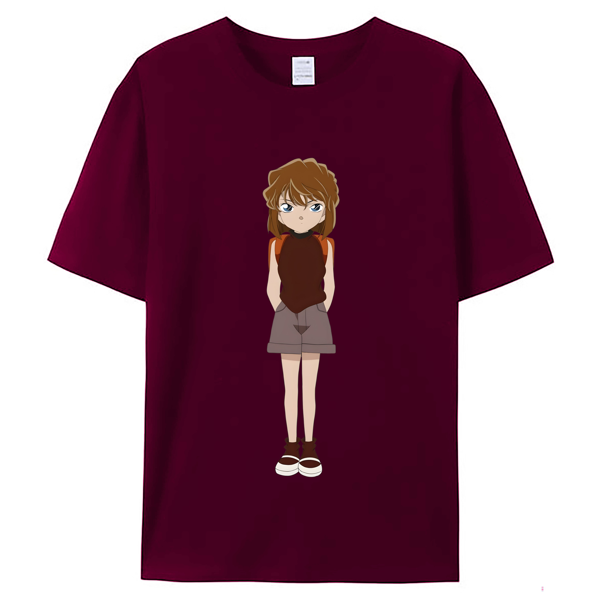 （画像用） 名探偵コナン 灰原 哀 はいばら あい Detective Conan Anita Hailey、Vi Graythorn Haibara Ai レディースカジュアルプリントTシャツ（綿100％）